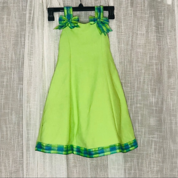 Bonnie Jean Other - Bonnie Jean Casual Girls Dress 👗 blue plaid and green Sz 5